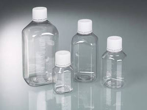 Laborflasche PET steril, glasklar, m. Grad., 250ml